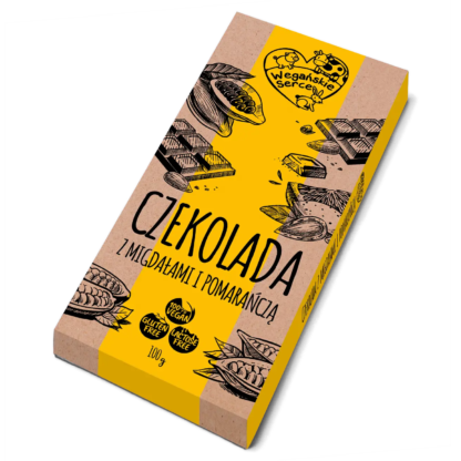 Wegańska Czekolada z Pomarańcą i Migdałami